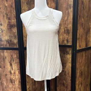 W5 Cream Ribbed Tank Top